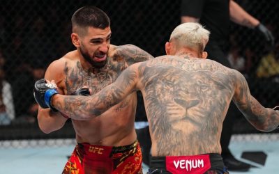 Ilia Topuria KO’s Charles Oliveira for vacant title at UFC 317